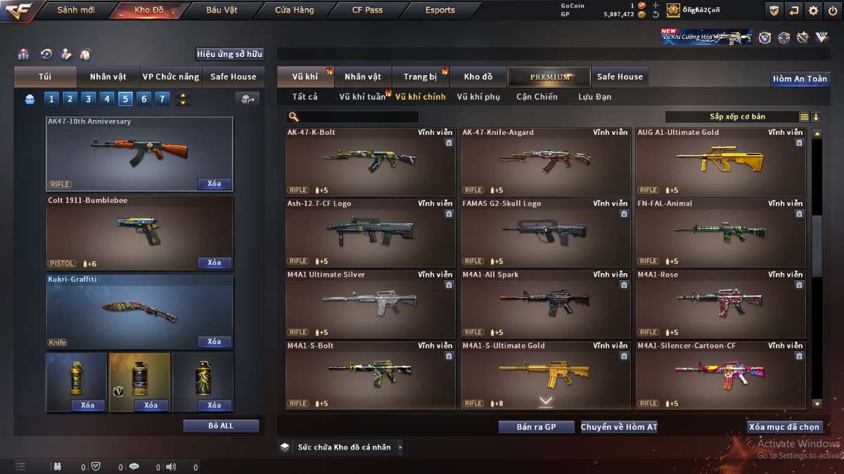 shop acc cf uy tin gia re